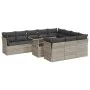 Set de sofás de jardín 11 pzas y cojines ratán sintético gris von , Gartensets - Ref: Foro24-3326233, Preis: 884,24 €, Rabatt: %
