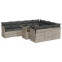 Set de sofás de jardín 11 pzas y cojines ratán sintético gris by , Garden sets - Ref: Foro24-3326233, Price: 867,78 €, Discou...