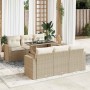 Set sofás de jardín 7 piezas y cojines ratán sintético beige by , Garden sets - Ref: Foro24-3326259, Price: 613,85 €, Discoun...