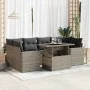 Set de sofás de jardín 7 pzas con cojines ratán sintético gris by , Garden sets - Ref: Foro24-3326271, Price: 492,23 €, Disco...