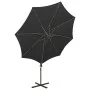 Ampelschirm mit Mast und schwarzen LED-Leuchten 300 cm von vidaXL, Sonnenschirme - Ref: Foro24-312340, Preis: 87,39 €, Rabatt: %