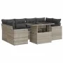 Set de sofás de jardín 7 pzas con cojines ratán PE gris claro by , Garden sets - Ref: Foro24-3326273, Price: 563,18 €, Discou...