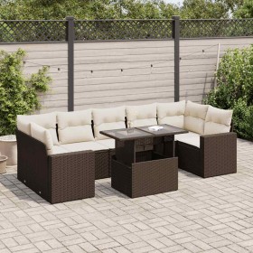 Set sofás de jardín 8 piezas y cojines ratán sintético marrón von , Gartensets - Ref: Foro24-3326284, Preis: 594,45 €, Rabatt: %