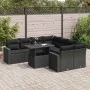 Set de sofás de jardín con cojines 9 pzas ratán sintético negro by , Garden sets - Ref: Foro24-3326286, Price: 646,36 €, Disc...