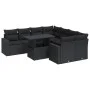 Set de sofás de jardín con cojines 9 pzas ratán sintético negro by , Garden sets - Ref: Foro24-3326286, Price: 646,36 €, Disc...
