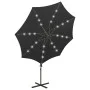 Cantilever umbrella with pole and black LED lights 300 cm by vidaXL, Umbrellas - Ref: Foro24-312340, Price: 87,39 €, Discount: %