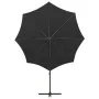 Cantilever umbrella with pole and black LED lights 300 cm by vidaXL, Umbrellas - Ref: Foro24-312340, Price: 87,39 €, Discount: %