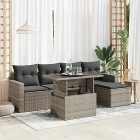 Set de muebles de jardín 6 pzas y cojines ratán sintético gris von , Gartensets - Ref: Foro24-3326301, Preis: 398,53 €, Rabat...