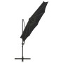 Cantilever umbrella with pole and black LED lights 300 cm by vidaXL, Umbrellas - Ref: Foro24-312340, Price: 88,06 €, Discount: %