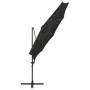 Cantilever umbrella with pole and black LED lights 300 cm by vidaXL, Umbrellas - Ref: Foro24-312340, Price: 87,39 €, Discount: %