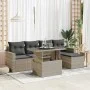 Set de sofás de jardín 6 pzas y cojines ratán sintético gris by , Garden sets - Ref: Foro24-3326303, Price: 449,49 €, Discoun...