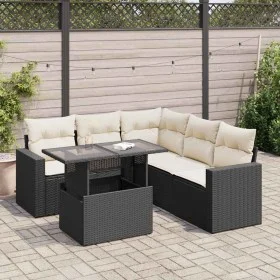 Set de sofás de jardín 6 piezas y cojines ratán sintético negro von , Gartensets - Ref: Foro24-3326317, Preis: 425,24 €, Raba...