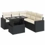 Set de sofás de jardín 6 piezas y cojines ratán sintético negro by , Garden sets - Ref: Foro24-3326317, Price: 425,53 €, Disc...