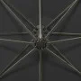 Sombrilla voladiza con poste y luces LED negra 300 cm de vidaXL, Sombrillas - Ref: Foro24-312340, Precio: 87,19 €, Descuento: %