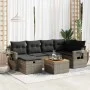 Set de sofás de jardín 7 pzas con cojines ratán sintético gris von , Gartensets - Ref: Foro24-3325819, Preis: 428,34 €, Rabat...