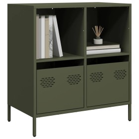 Aparador de acero laminado en frío verde oliva 68x39x73,5 cm von , Sideboards - Ref: Foro24-851362, Preis: 119,58 €, Rabatt: %
