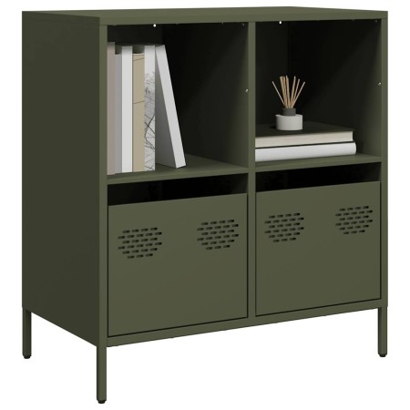 Aparador de acero laminado en frío verde oliva 68x39x73,5 cm von , Sideboards - Ref: Foro24-851362, Preis: 119,58 €, Rabatt: %