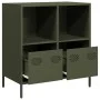 Aparador de acero laminado en frío verde oliva 68x39x73,5 cm de , Aparadores - Ref: Foro24-851362, Precio: 117,98 €, Descuent...
