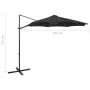 Cantilever umbrella with pole and black LED lights 300 cm by vidaXL, Umbrellas - Ref: Foro24-312340, Price: 87,39 €, Discount: %