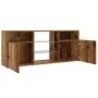 Mueble TV luces LED madera ingeniería envejecida 120x30x50 cm by , TV Furniture - Ref: Foro24-856351, Price: 88,14 €, Discoun...