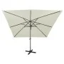 Cantilever parasol with pole and sand-colored LED lights 300 cm by vidaXL, Umbrellas - Ref: Foro24-312344, Price: 470,97 €, D...