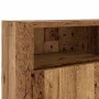 Mueble TV luces LED madera ingeniería envejecida 120x30x50 cm by , TV Furniture - Ref: Foro24-856351, Price: 88,14 €, Discoun...