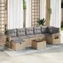 Set de sofás de jardín y cojines 8 piezas ratán sintético beige von , Gartensets - Ref: Foro24-3325825, Preis: 502,42 €, Raba...