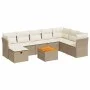 Set de sofás de jardín con cojines 9 pzas ratán sintético beige by , Garden sets - Ref: Foro24-3325775, Price: 580,91 €, Disc...
