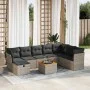 Set de sofás de jardín con cojines 9 pzas ratán sintético gris by , Garden sets - Ref: Foro24-3325777, Price: 513,38 €, Disco...