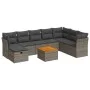 Set de sofás de jardín con cojines 9 pzas ratán sintético gris by , Garden sets - Ref: Foro24-3325777, Price: 513,38 €, Disco...