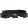 Set de sofás de jardín con cojines 9 pzas ratán sintético negro von , Gartensets - Ref: Foro24-3325884, Preis: 553,26 €, Raba...