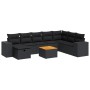Set de sofás de jardín con cojines 9 pzas ratán sintético negro von , Gartensets - Ref: Foro24-3325884, Preis: 572,50 €, Raba...