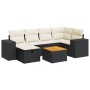 Set de sofás de jardín 7 pzas con cojines ratán sintético negro by , Garden sets - Ref: Foro24-3325871, Price: 433,53 €, Disc...