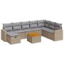 Set de sofás de jardín con cojines 9 pzas ratán sintético beige von , Gartensets - Ref: Foro24-3325804, Preis: 574,82 €, Raba...