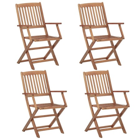 Klappbare Gartenstühle 4 Einheiten aus massivem Akazienholz von vidaXL, Gartenstühle - Ref: Foro24-313602, Preis: 225,67 €, R...
