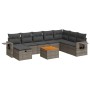 Set de sofás de jardín con cojines 9 pzas ratán sintético gris by , Garden sets - Ref: Foro24-3325833, Price: 562,03 €, Disco...