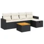 Set de sofás de jardín 6 piezas y cojines ratán sintético negro by , Garden sets - Ref: Foro24-3325780, Price: 337,34 €, Disc...