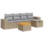 Juego de sofás jardín con cojines 6 pzas ratán sintético beige von , Gartensets - Ref: Foro24-3325867, Preis: 402,69 €, Rabat...