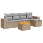 Juego de sofás jardín con cojines 6 pzas ratán sintético beige von , Gartensets - Ref: Foro24-3325867, Preis: 393,66 €, Rabat...
