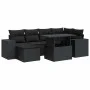 Set de sofás de jardín 7 pzas con cojines ratán sintético negro von , Gartensets - Ref: Foro24-3326826, Preis: 521,51 €, Raba...