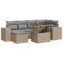 Set sofás de jardín 7 piezas y cojines ratán sintético beige by , Garden sets - Ref: Foro24-3326830, Price: 527,91 €, Discoun...
