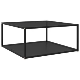 Black tempered glass coffee table 80x80x35 cm by vidaXL, Coffee table - Ref: Foro24-322893, Price: 89,39 €, Discount: %