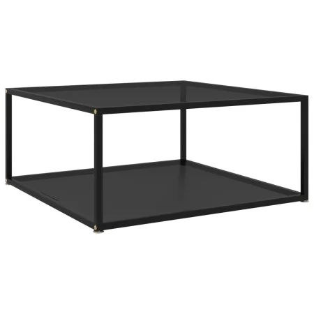 Schwarzer Couchtisch aus gehärtetem Glas, 80 x 80 x 35 cm von vidaXL, Couchtisch - Ref: Foro24-322893, Preis: 89,39 €, Rabatt: %