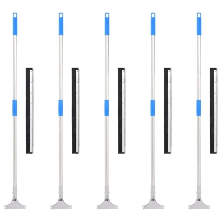 Escobillas de suelo 5 uds acero y goma 55x119,5 cm by , Home cleaning products - Ref: Foro24-3329232, Price: 44,84 €, Discoun...