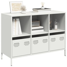 Aparador de acero laminado en frío blanco 101,5x39x73,5 cm by , Sideboards - Ref: Foro24-851369, Price: 169,75 €, Discount: %