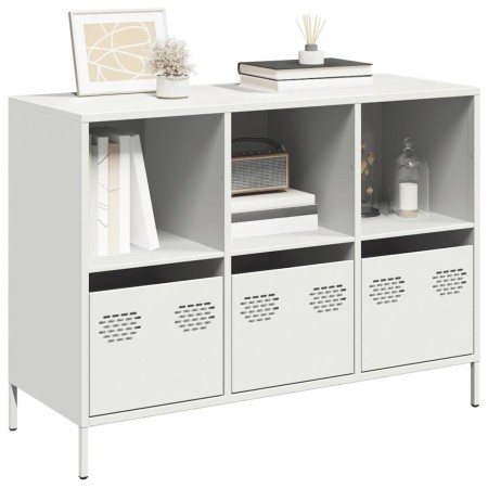 Aparador de acero laminado en frío blanco 101,5x39x73,5 cm by , Sideboards - Ref: Foro24-851369, Price: 169,75 €, Discount: %