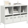 Aparador de acero laminado en frío blanco 101,5x39x73,5 cm by , Sideboards - Ref: Foro24-851369, Price: 169,75 €, Discount: %