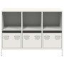 Aparador de acero laminado en frío blanco 101,5x39x73,5 cm by , Sideboards - Ref: Foro24-851369, Price: 169,75 €, Discount: %