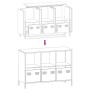 Aparador de acero laminado en frío blanco 101,5x39x73,5 cm by , Sideboards - Ref: Foro24-851369, Price: 169,75 €, Discount: %