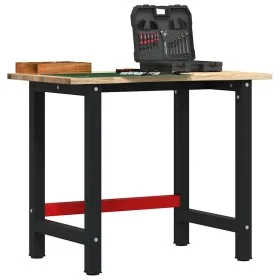 Banco de trabajo madera maciza de roble 100x60x81,5 cm by , Work tables - Ref: Foro24-3309670, Price: 161,80 €, Discount: %